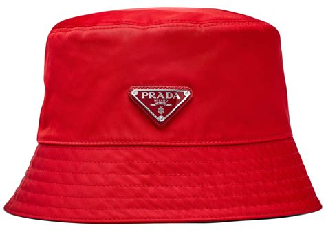 prada bucket hat black red|Prada bucket hat dupe.